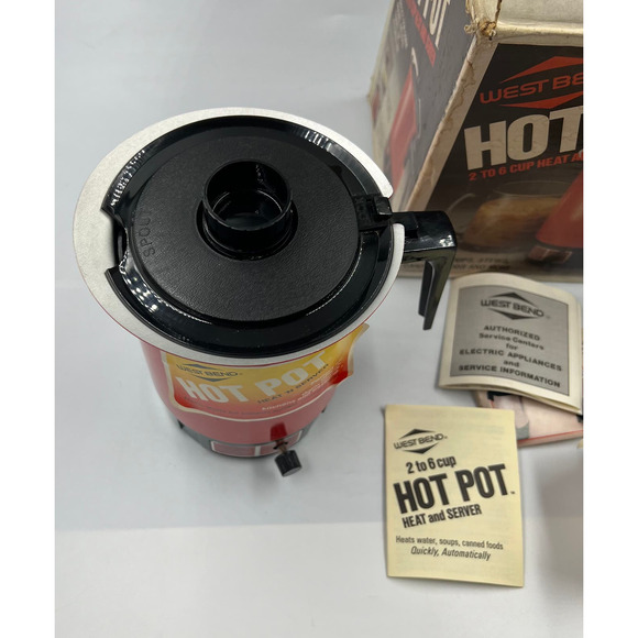 West Bend Vintage Hot Pot 36 Oz  2-6 Cup Plug In NOS New Old Stock TESTED 3253 - Picture 11 of 13